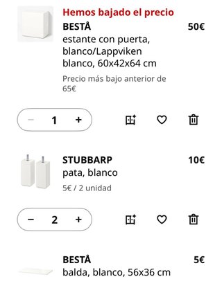 Mueble Besta 60x42x75 Blanco