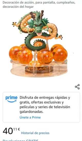 Figura Shenlong Dragon Ball + 7 Sfere Magiche
