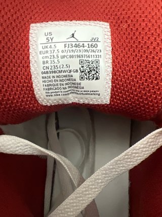 Air Jordan 1 Rojas y Blancas Niño