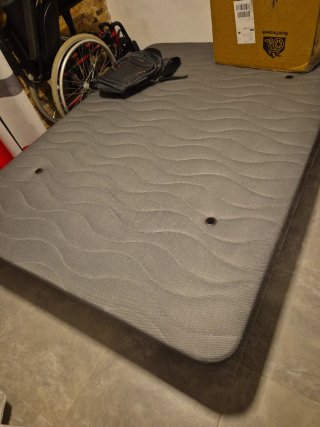 Somier 135x190 Tela Gris