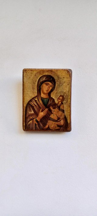 Pareja de iconos bizantinos decorativos