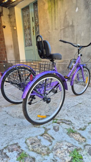 Bicicleta Triciclo Adultos 7 Velocidades Cesta