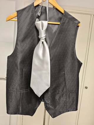 Chaleco y corbata traje novio Talla XL