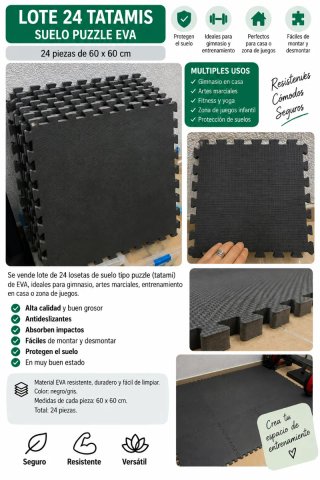 Set di 24 Tatami Puzzle EVA 60x60cm