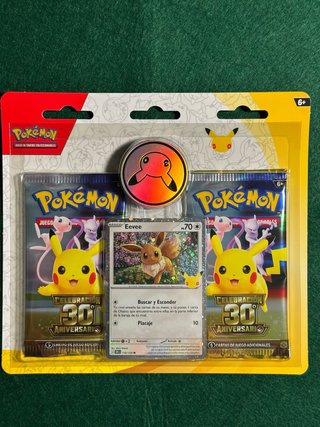 Pokémon 30 Aniversario Blíster Eevee + Moneda