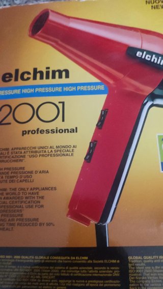 Elchim 2001 Phon Professionale Rosso/Nero