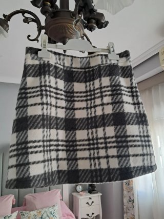 Falda de invierno a cuadros talla 38