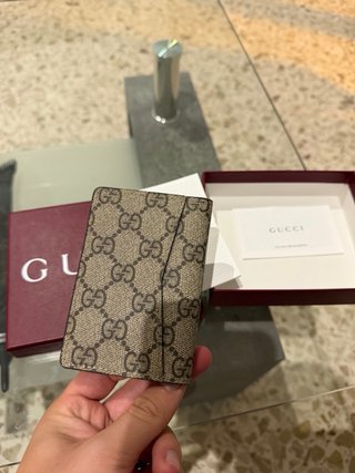 Portacarte Gucci monogramma marrone