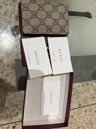 Portacarte Gucci monogramma marrone