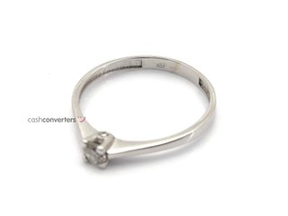 anillo oro 18k con piedra con diamante