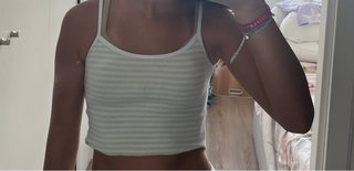 Top de rayas verde y blanco
