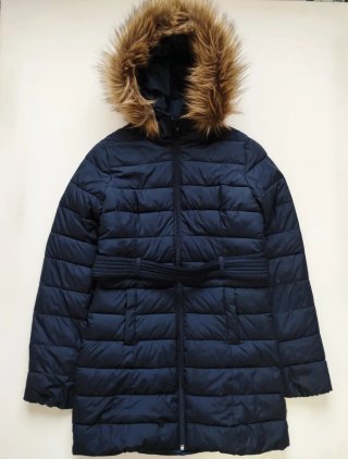 Plumón largo Hollister mujer con capucha