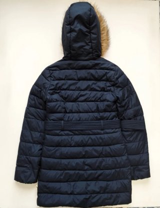 Plumón largo Hollister mujer con capucha