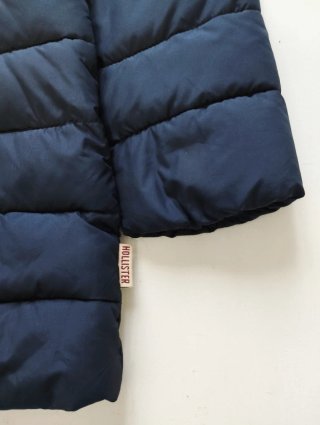 Plumón largo Hollister mujer con capucha