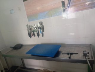 Mostrador y cámara pescadería acero inoxidable