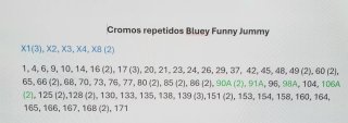 Cromos Bluey Funny Yummy