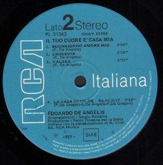 LP Edoardo De Angelis - Il Tuo Cuore È Casa Mia