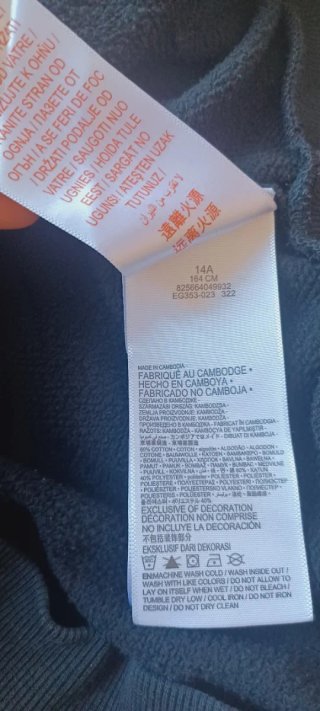 Felpa Levi's nera con logo tie-dye