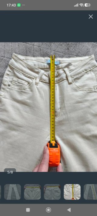 Pantalón flare blanco elástico