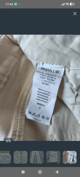 Pantalón flare blanco elástico