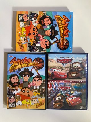 Shin Chan y Cars 1 y 2 DVD