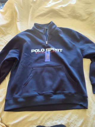Sudadera Polo Ralph Lauren Azul Media Cremallera