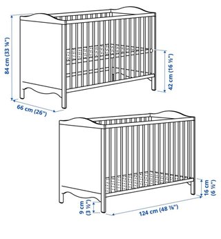 Cuna Ikea SMÅGÖRA Blanca