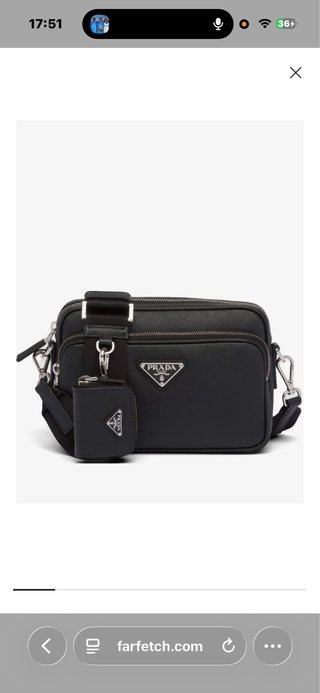 Bolso Prada Negro Hombre