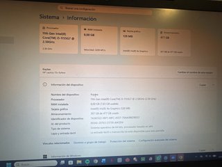 Portátil HP 15s | 8Gb | 500 Gb SSD