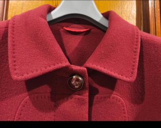 Chaquetón lana granate