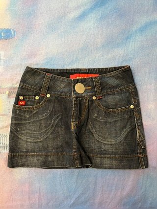 Miss60 Mini Skirt Denim Cotton Early 2000s...