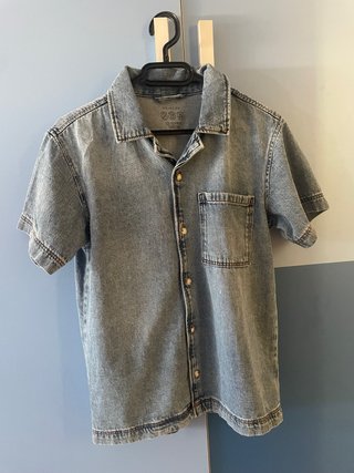 Camisa vaquera manga corta Primark