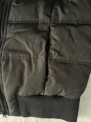 Abrigo plumas acolchado negro talla 42
