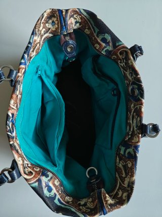 Borsa Gabs Donna Fantasia Blu Marrone