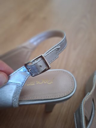Sandalias plateadas mujer talla 36