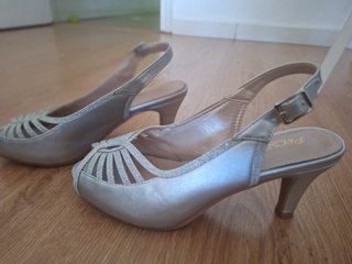 Sandalias plateadas mujer talla 36