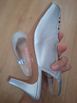 Sandalias plateadas mujer talla 36