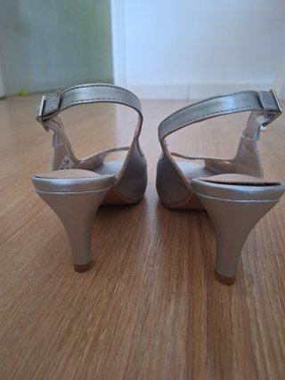 Sandalias plateadas mujer talla 36