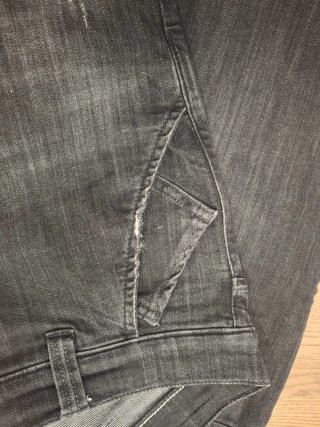 Jeans uomo neri strappati di Twomen. Taglia 32.