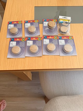 Topes de puerta color madera (pack de 9)