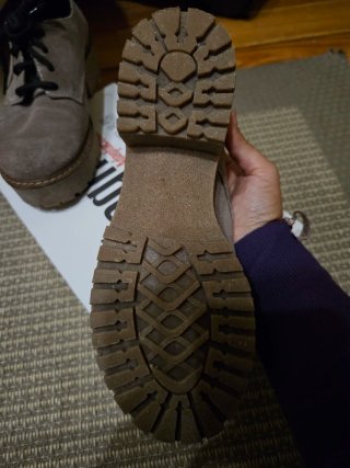 Zapatos ante gris tacón talla 37