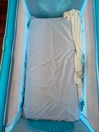 Cuna de viaje azul Asalvo
