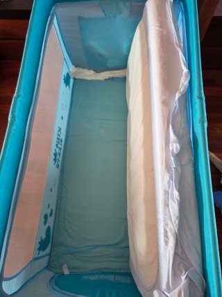 Cuna de viaje azul Asalvo