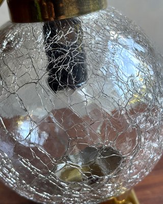 Lampada Tavolo Italiana Anni '60 Palissandro Vetro