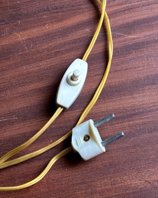 Lampada Tavolo Italiana Anni '60 Palissandro Vetro