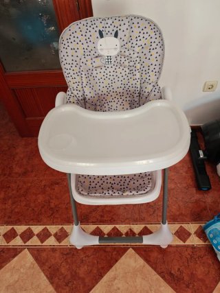 Trona Asalvo conejito gris y ruedas