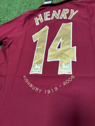 Camiseta Arsenal Henry 14 Nike Roja retro