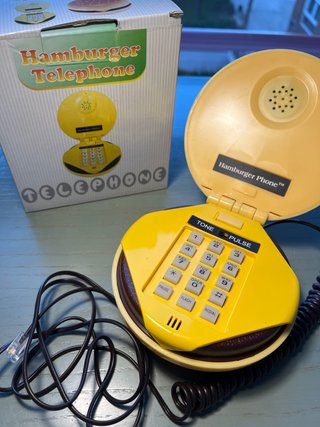 Teléfono Fijo Hamburguesa Vintage en Caja