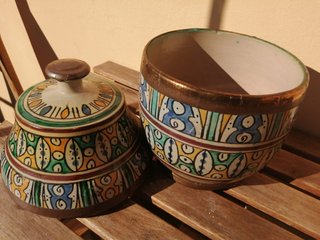 Vaso Ceramica Fes Marocco Anni 60