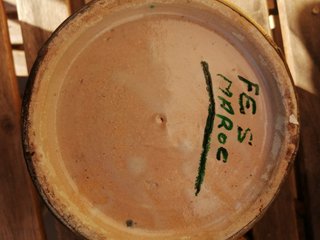 Vaso Ceramica Fes Marocco Anni 60